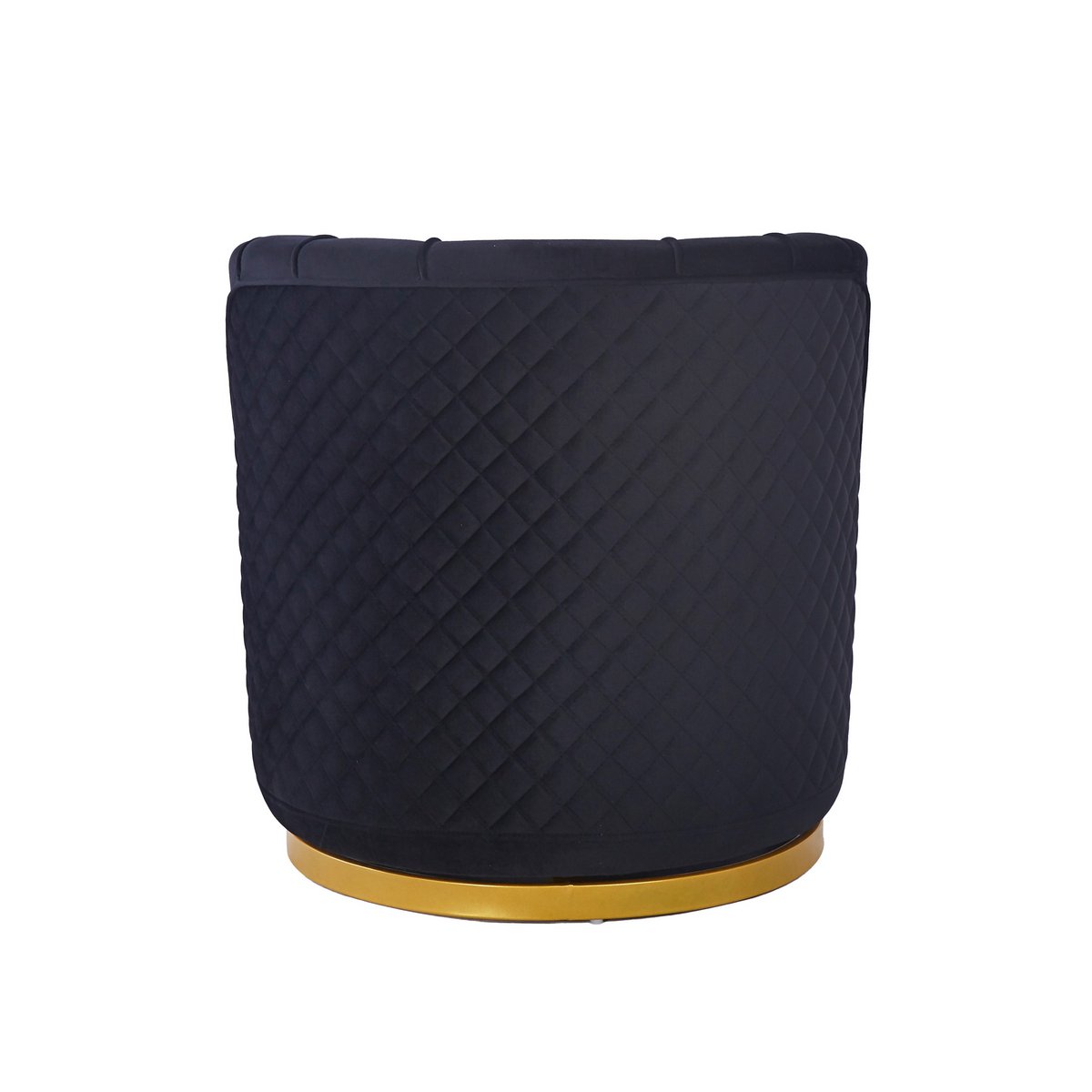 Zwart fluwelen draaifauteuil