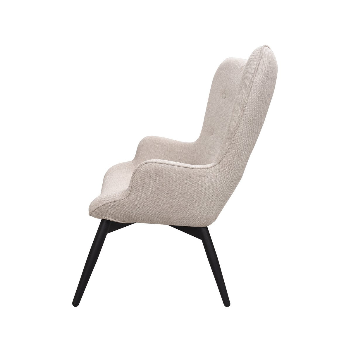 Fauteuil beige structuurstof
