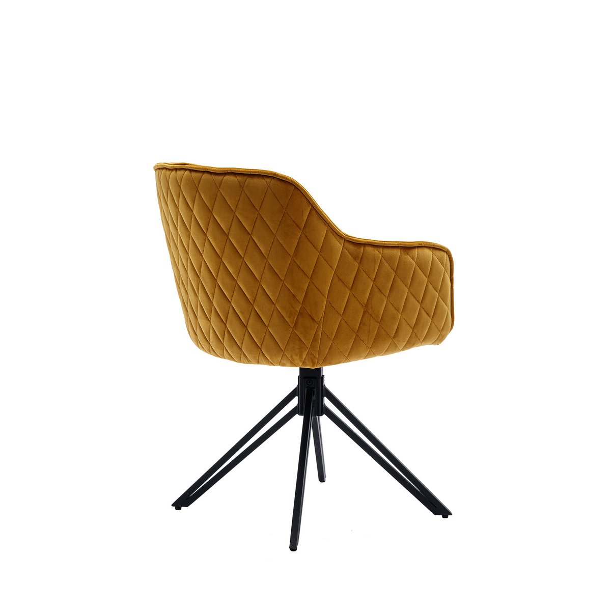 Fauteuil met gele honingraatquilt