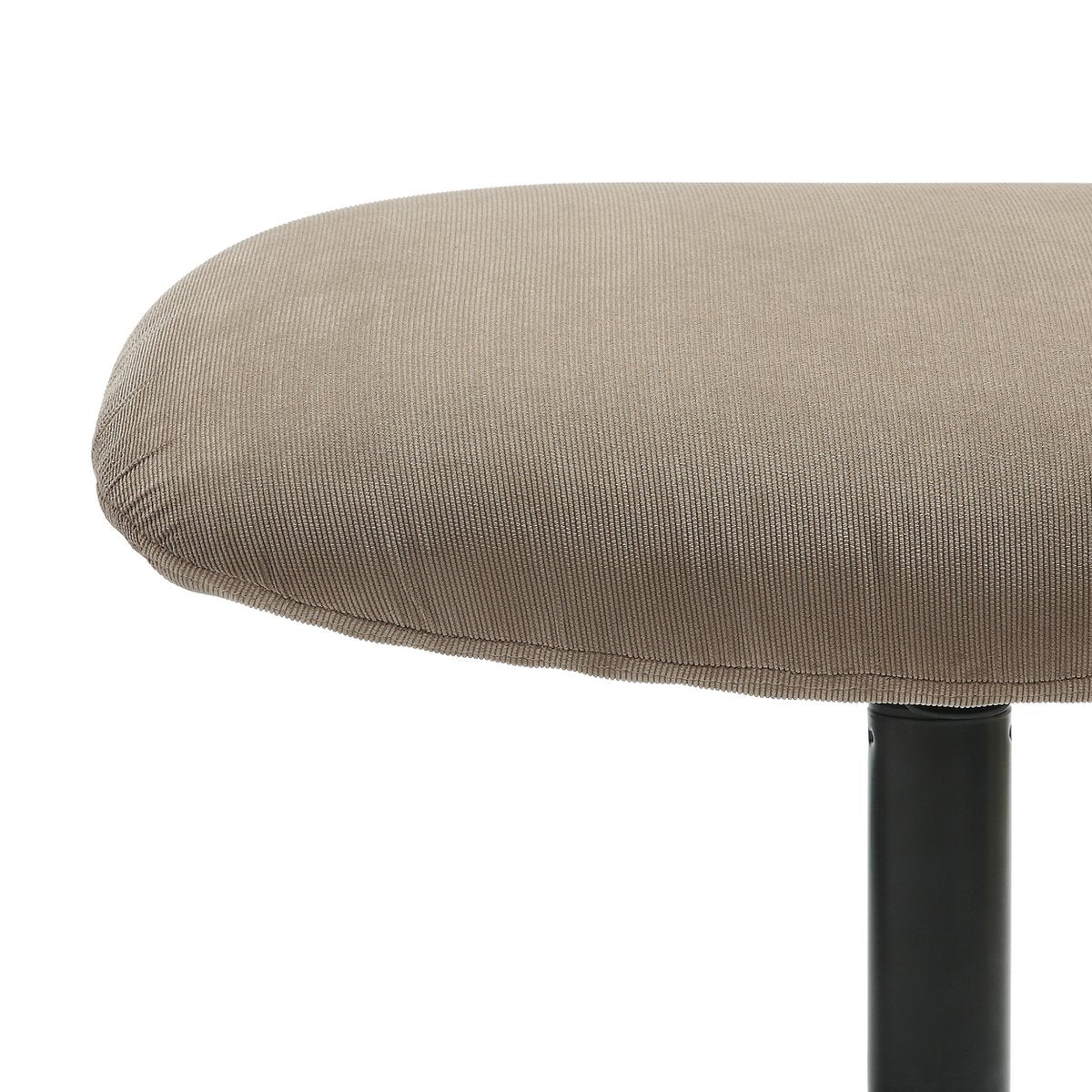Fauteuil en kruk corduroy look bruin