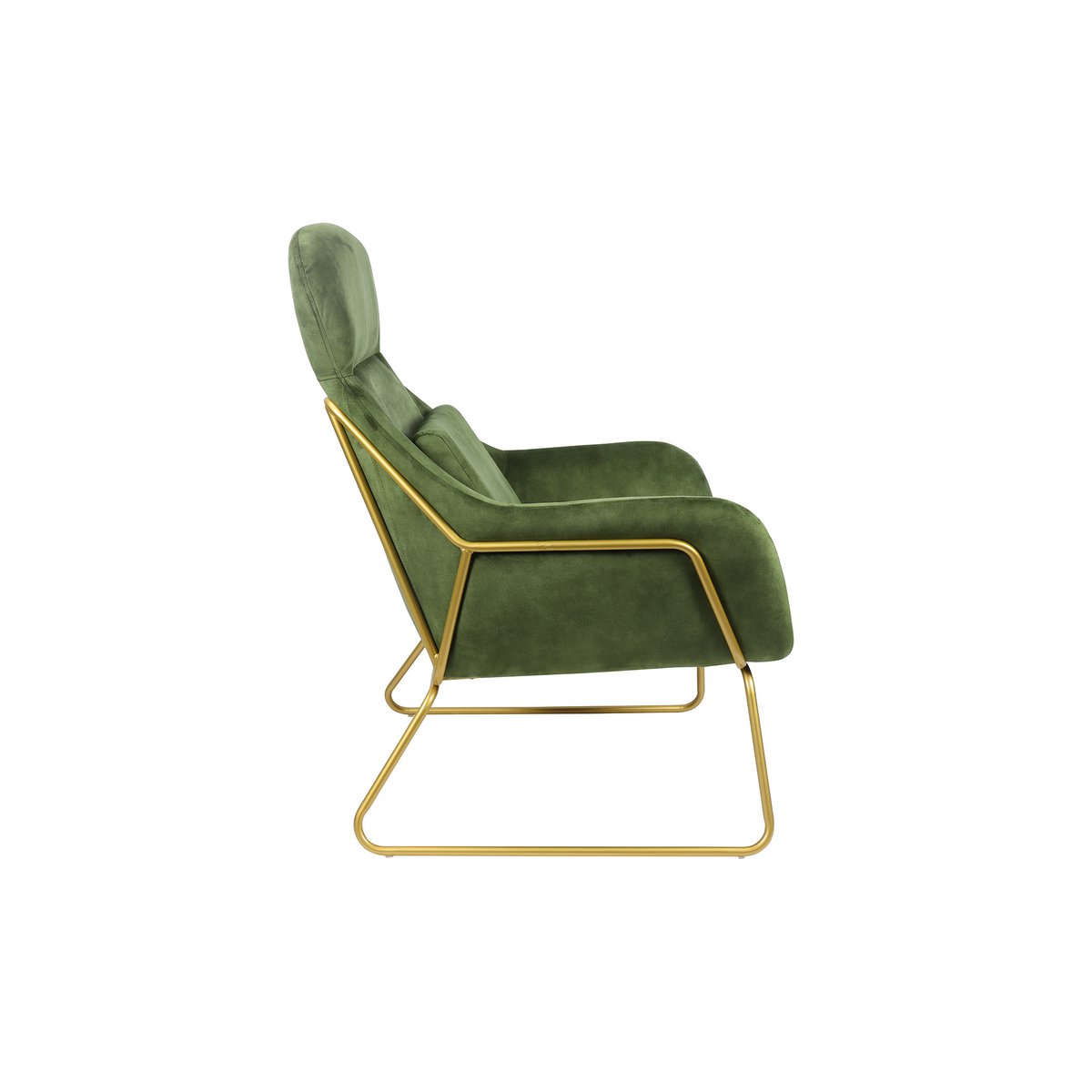Fluweel velours relax fauteuil groen