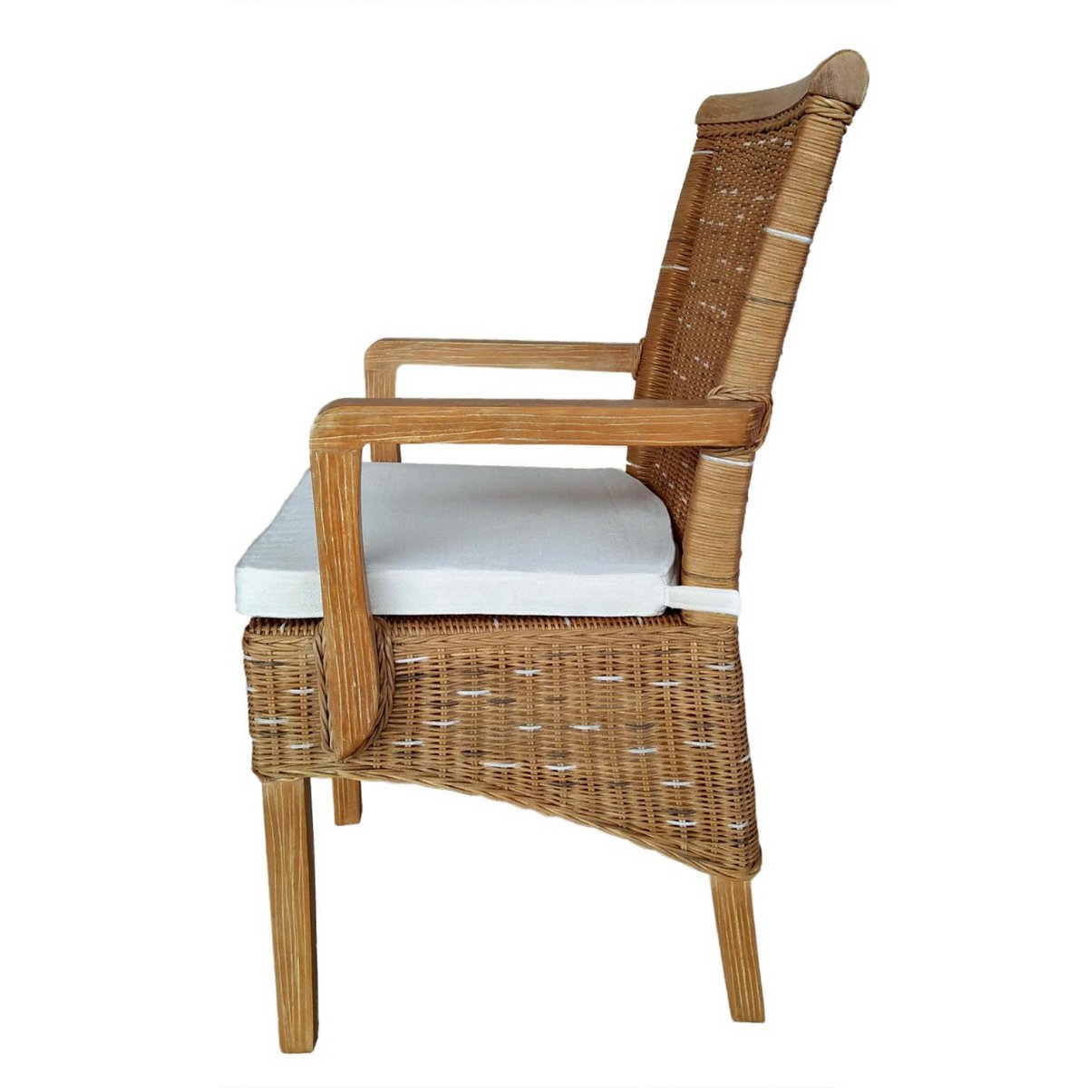 Eetkamerstoelen ingesteld met armleuningen 4 stukken rotan stoelen bruin Perth knabbelen fauteuils duurzaam