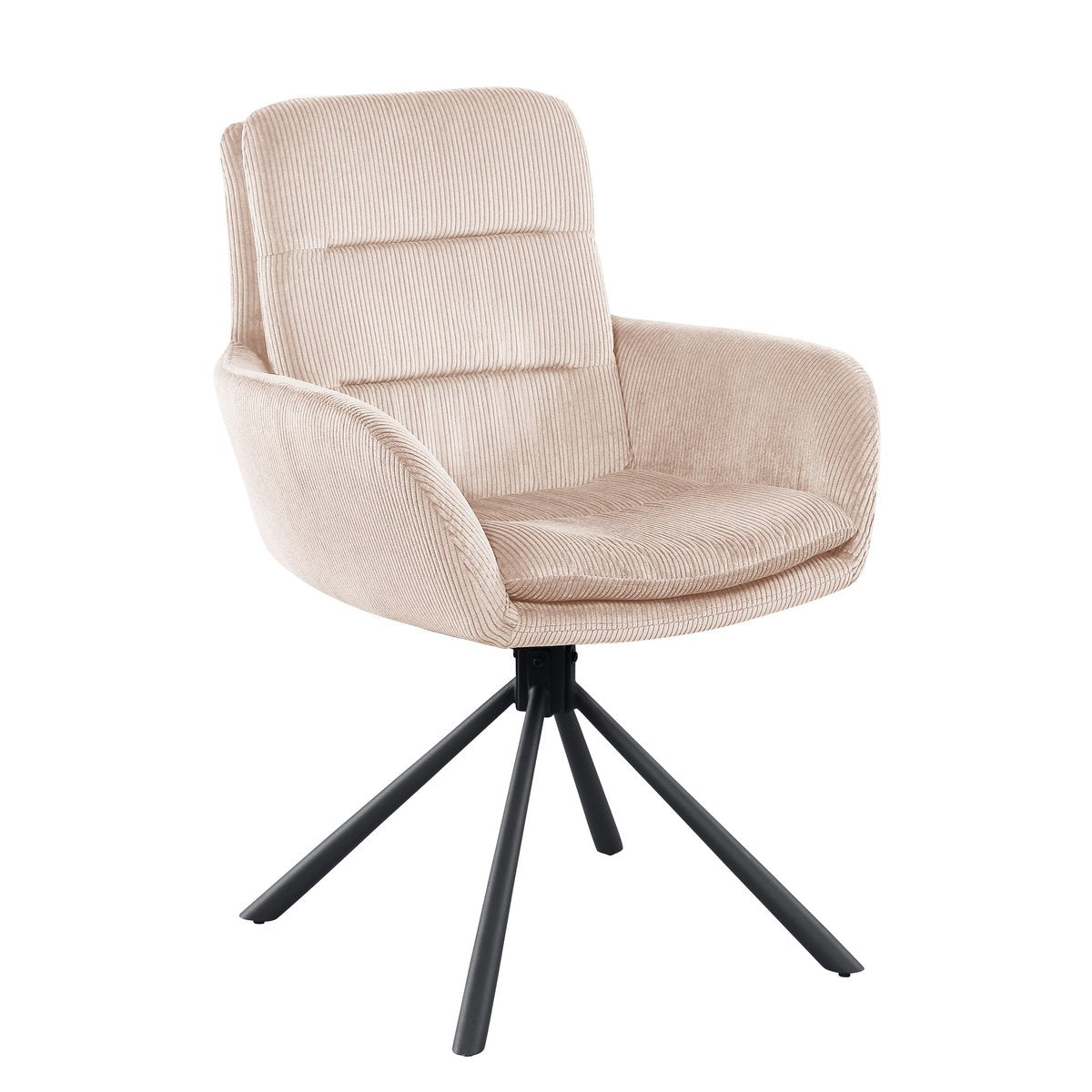 Fauteuil in corduroy look beige