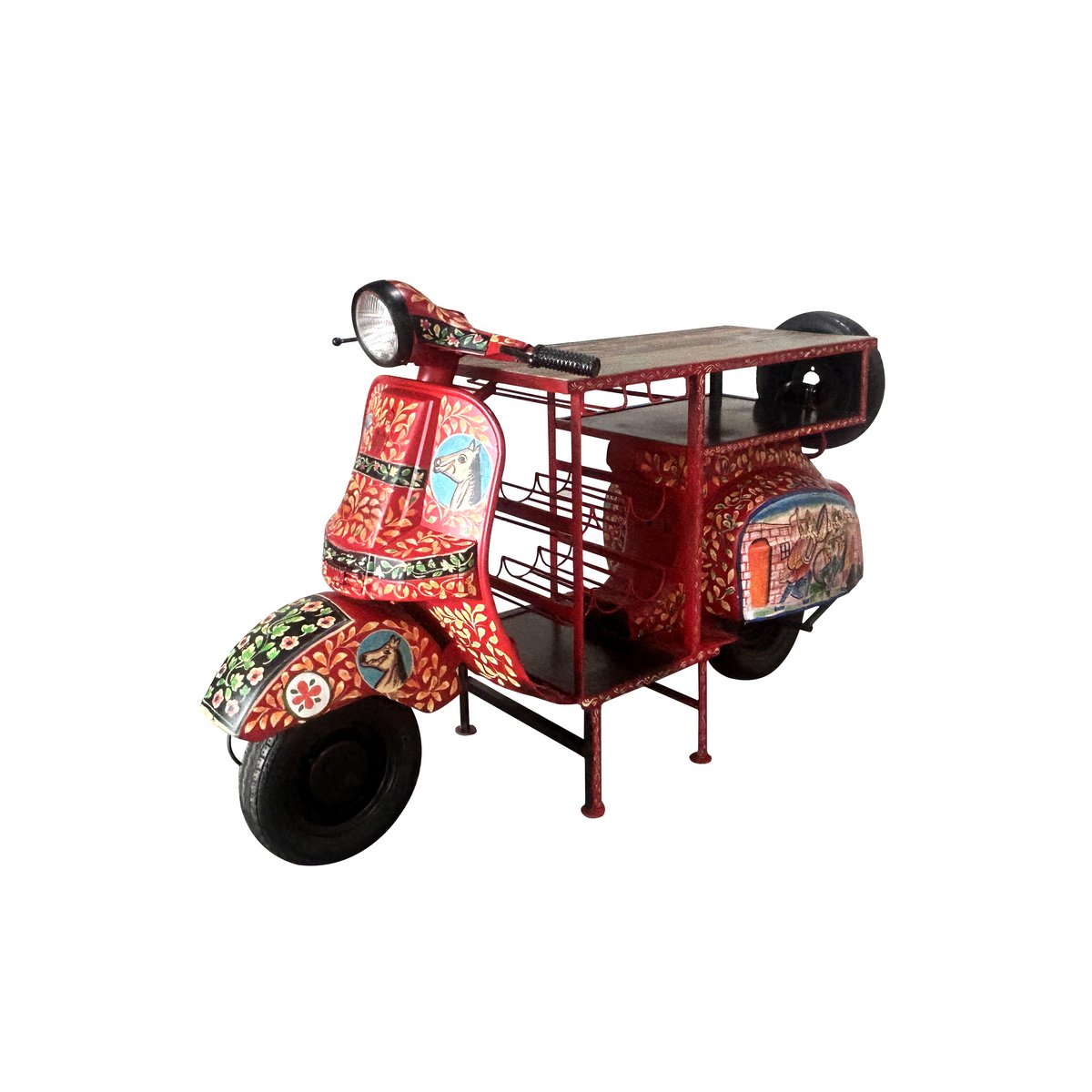 Teller van een gerecyclede scooter