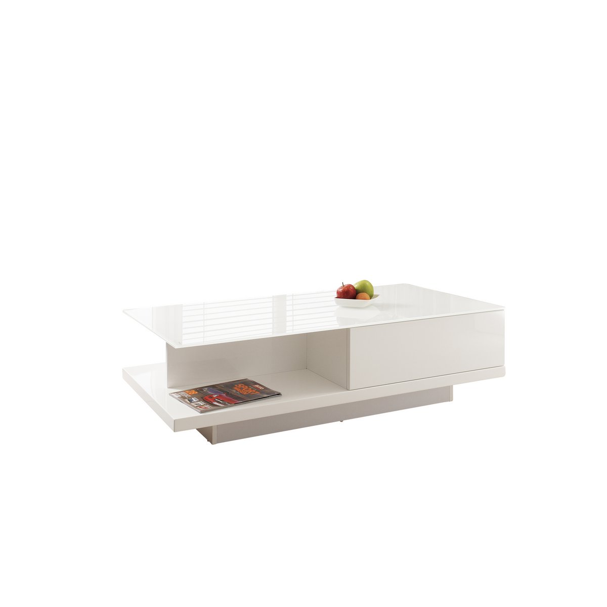 Salontafel 120x60x36 cm wit