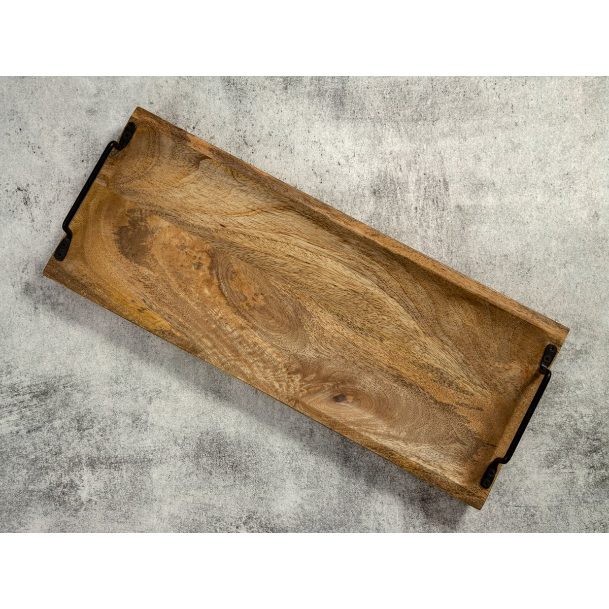 Serveer lade houten lade Tray hout 50x20cm serveerbord decoratietablet mango houten vaste stof