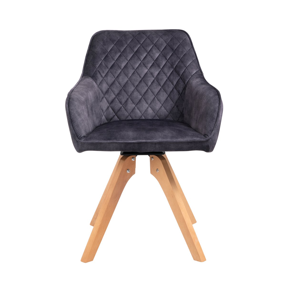 Fauteuil vintage fluweel velours, zwart