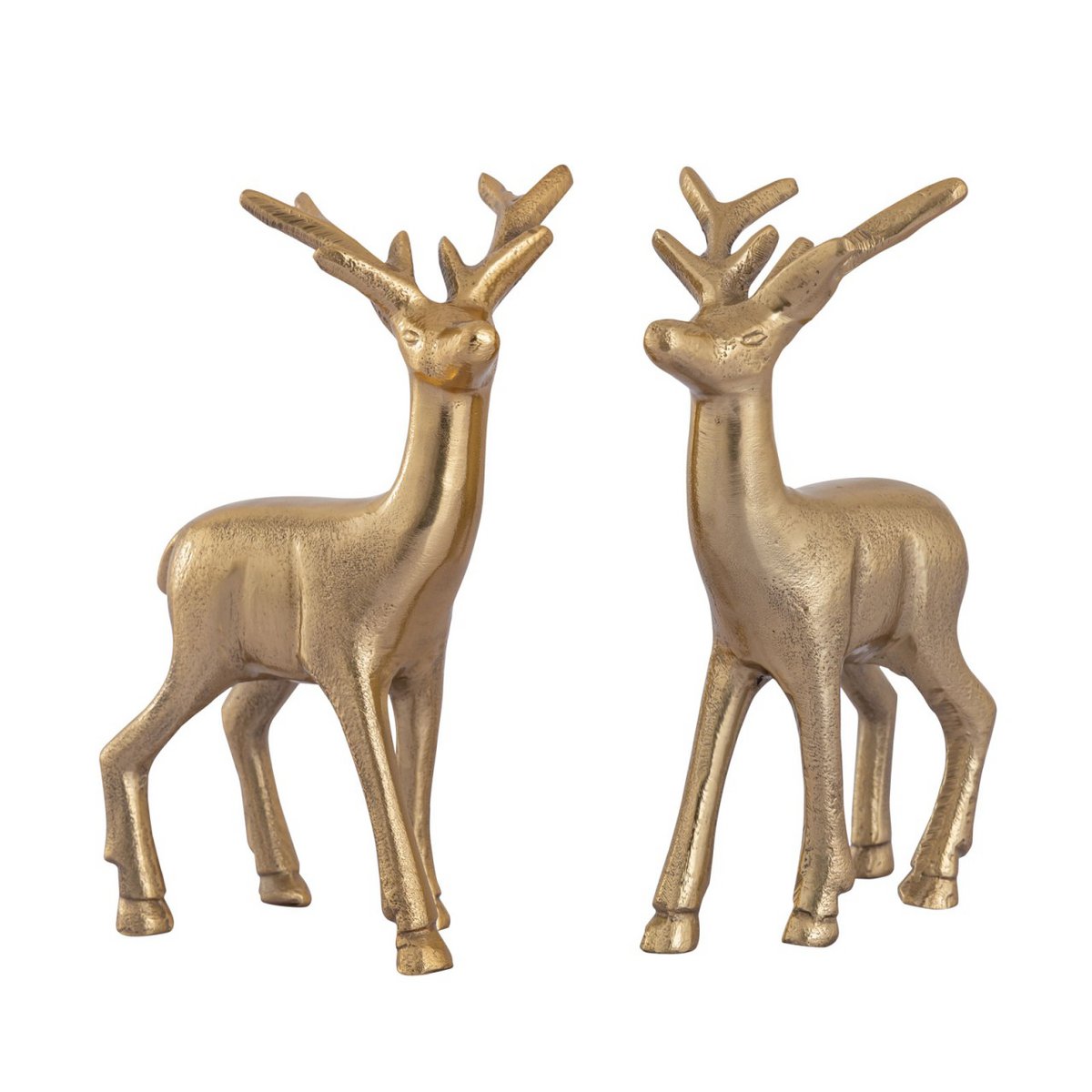 Decoratie Figuur herten VE 8x 2 stukken Tabel Decoratie Dierfiguur Silver o. Gold Metal Christmas Decoratie