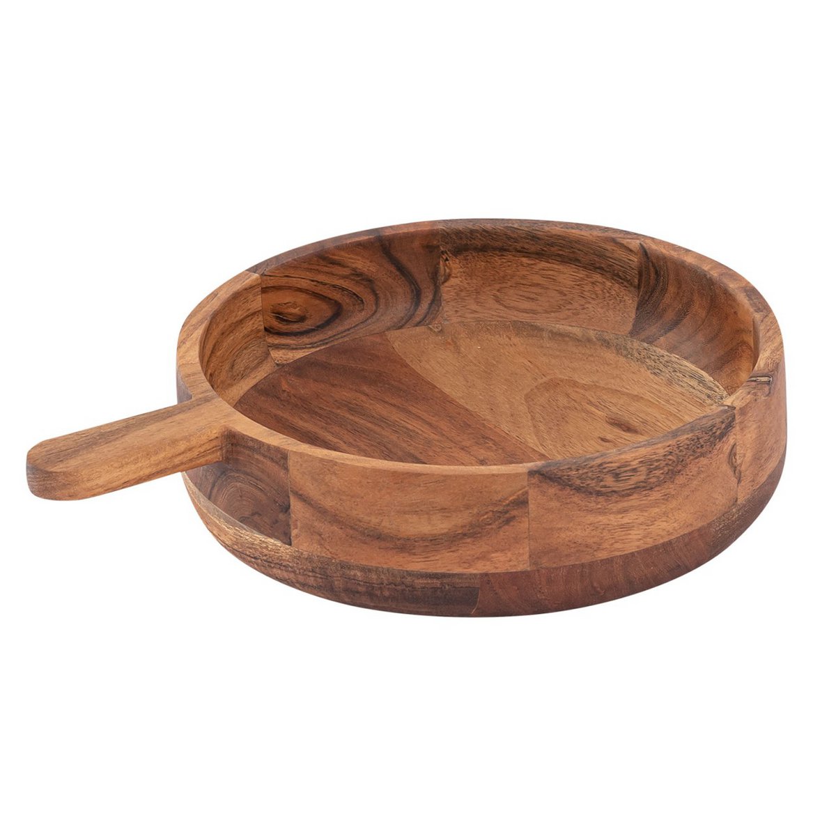 Houten pan decoratie pan hout 32x25 cm kom acacia vast