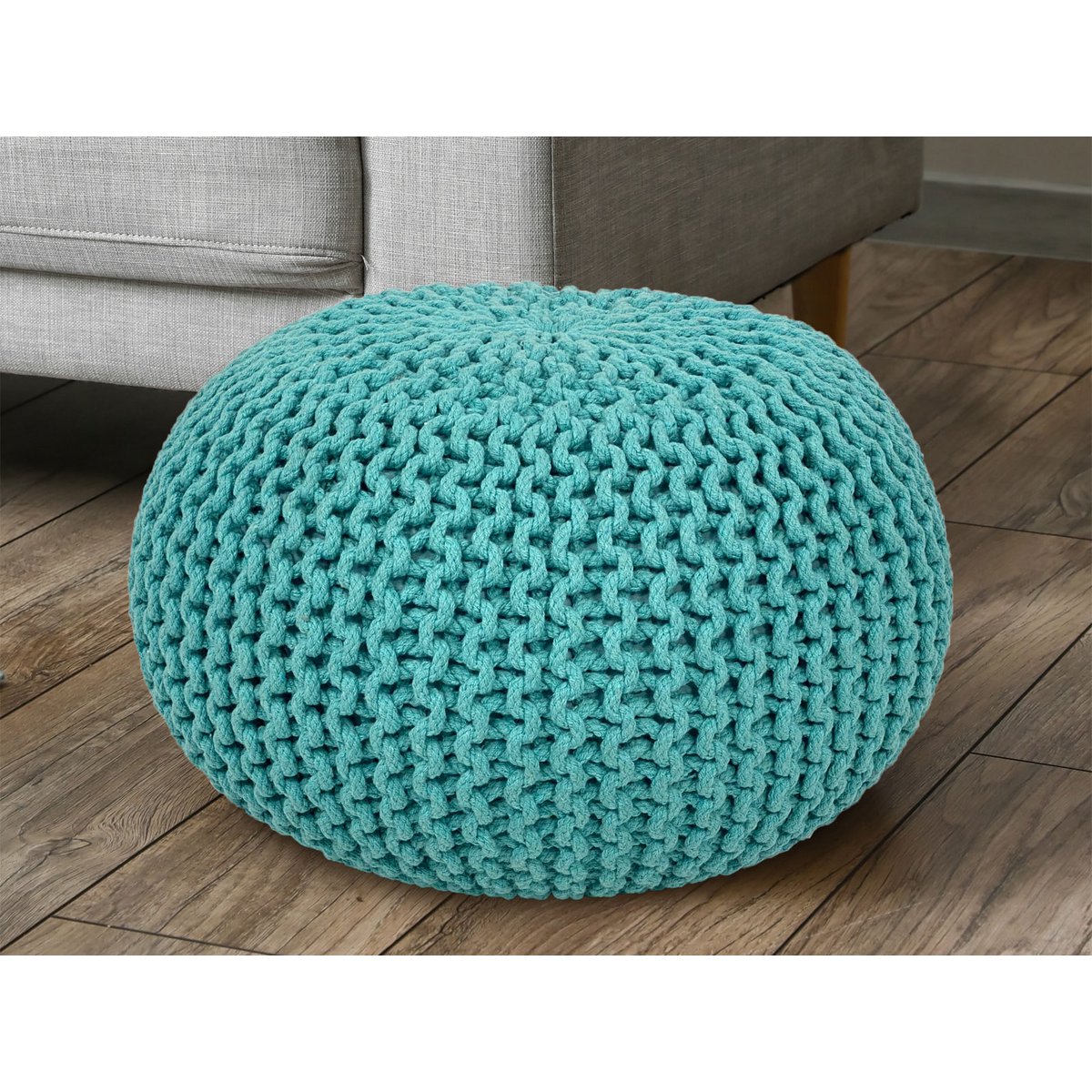 Pouf Ø 55 H 37 H 37 brei -kruk stoel pouf vloerkussen duurzaam