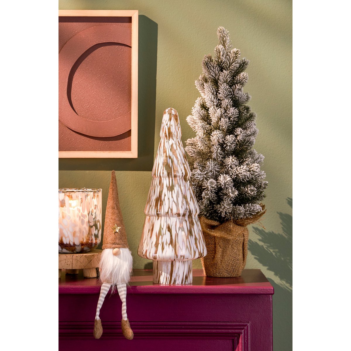 Decoratieve kerstboom  Groen