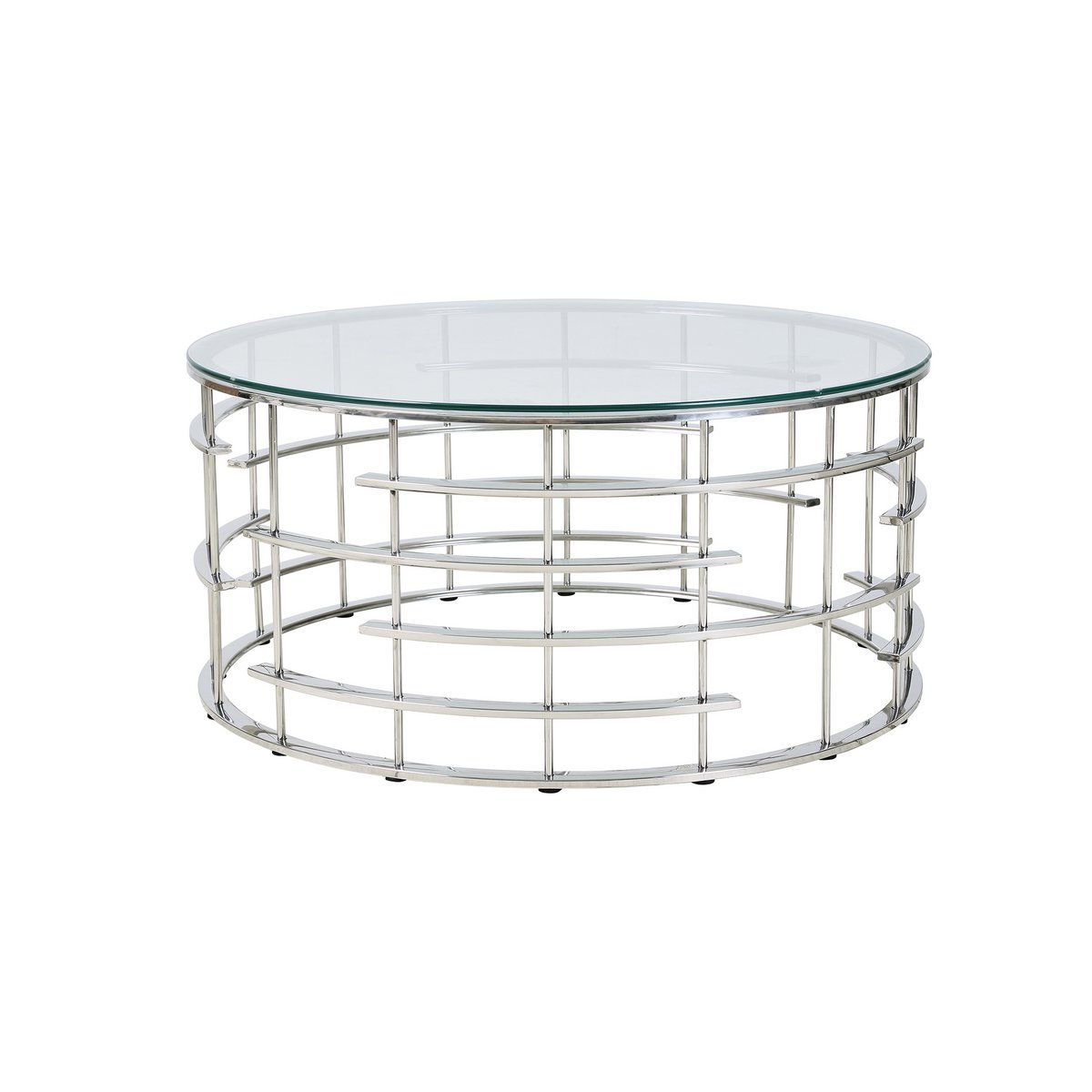 Salontafel zilver Ø 90 cm