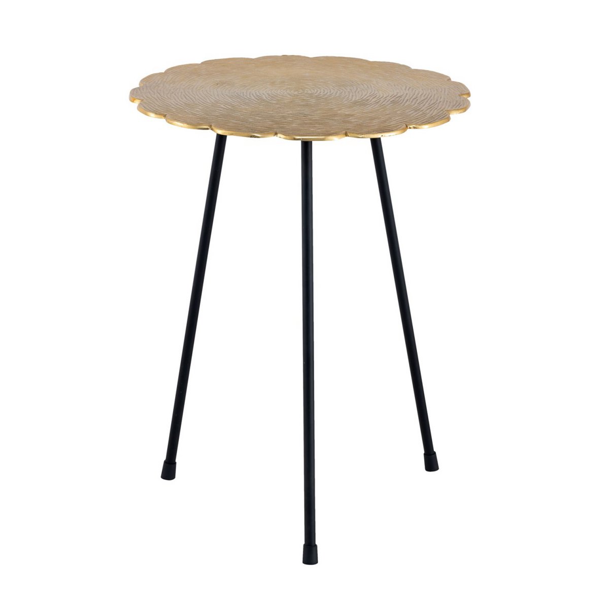 Bijzettafel metaal 4-delige siertafel Hilton ø 35 x H 45 cm rond zilver of goud aluminium