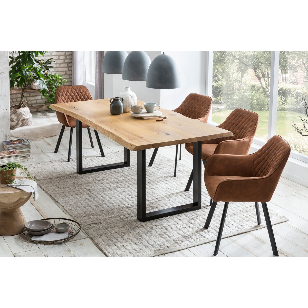 Eettafel 120x80 cm gemaakt van eikenhout