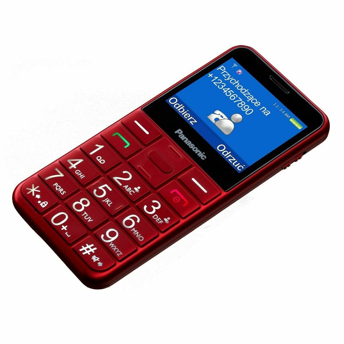 Mobiele Telefoon voor Bejaarden Panasonic KX-TU155EXRN Rood