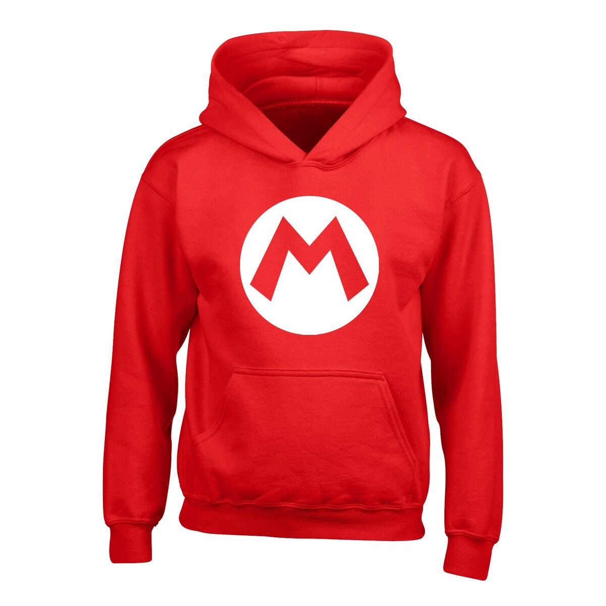 Uniseks Hoodie Super Mario Badge Rood