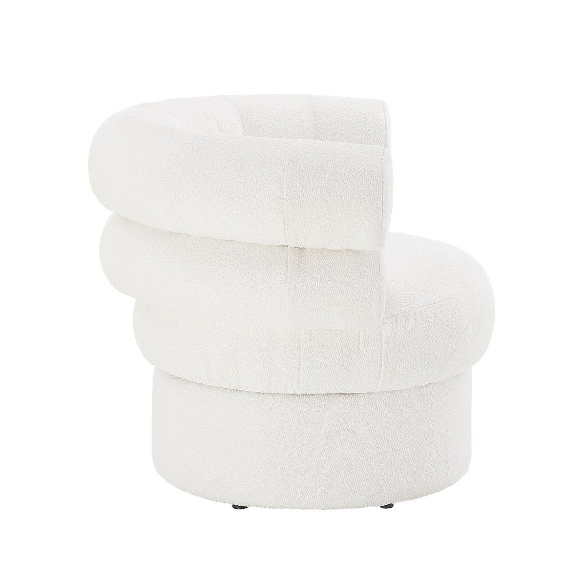 Fauteuil bouclé stof wit