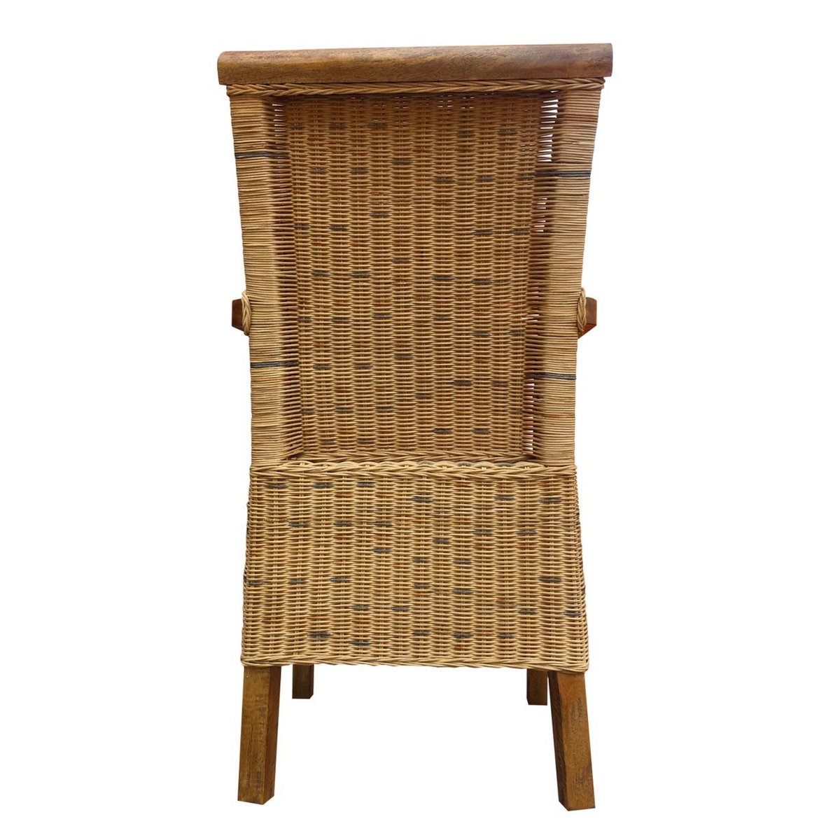 Rotan stoelen set van 4 eetkamerstoelen met armleuningen tabacco Perth rieten stoel rotan fauteuil