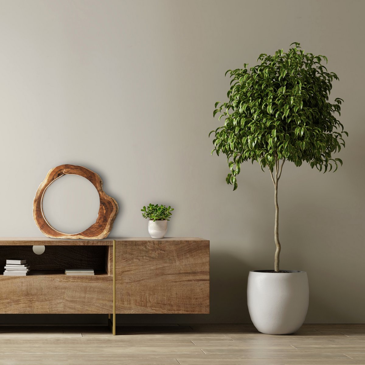 Tafellamp LED drijfhout naturel
