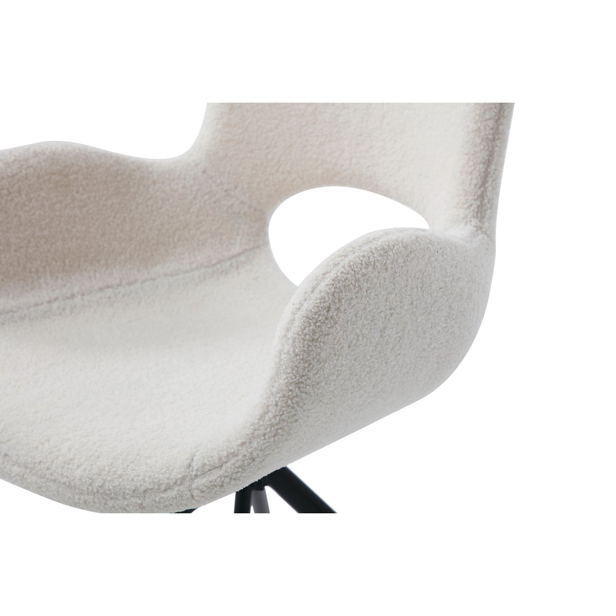 Fauteuil met uitgesneden rugleuning Wit