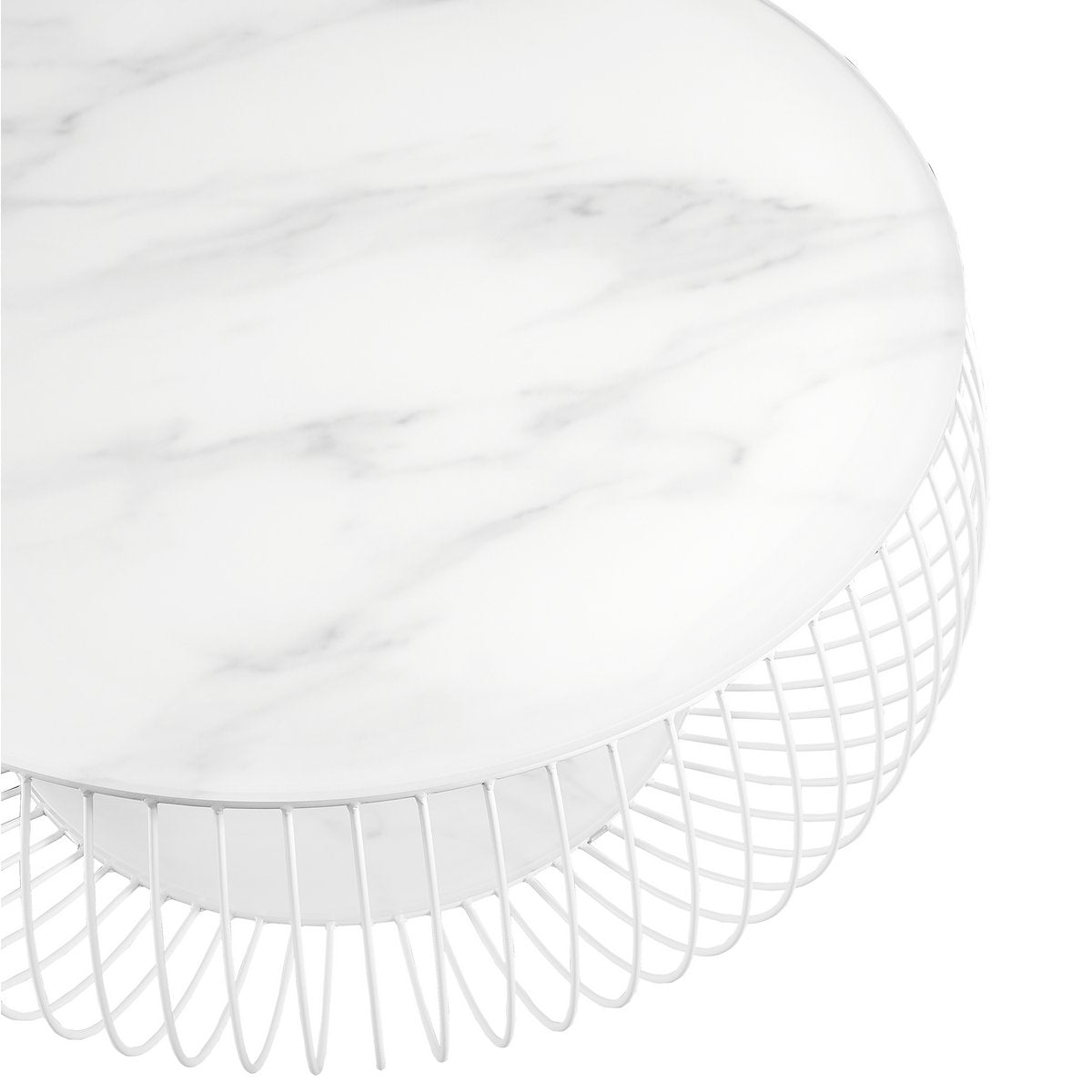 Salontafel Ø 86 cm wit