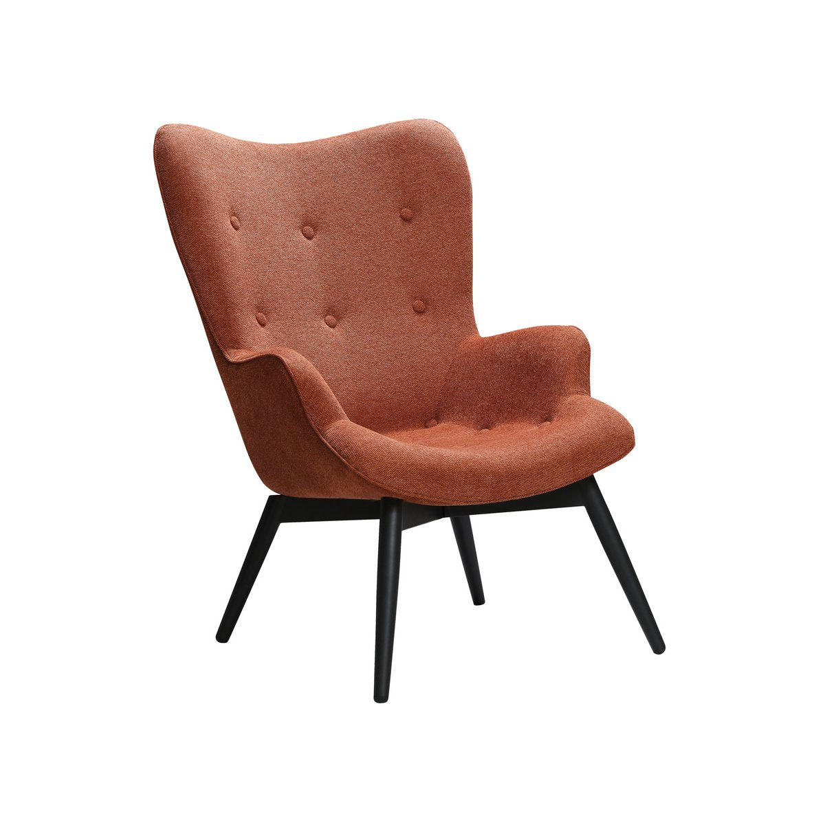 Fauteuil in koperen structuurstof