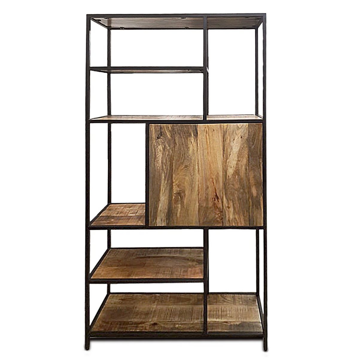 BOOKSPLANP SCHUKBAARDE COMPARTMENT 100x193X36cm Liverpool Metal Frame