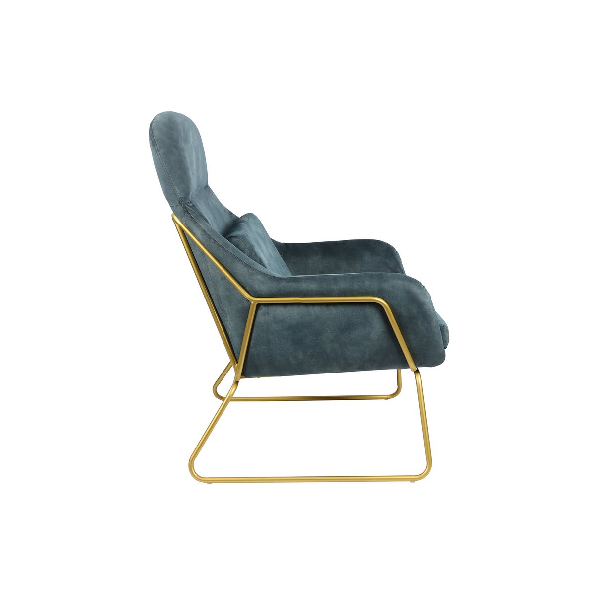 Relax fauteuil van velours velours blauw