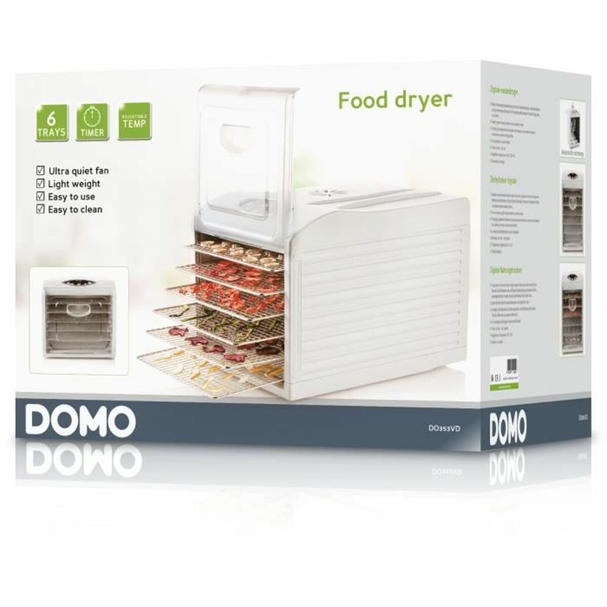 Voedsel Dehydrator DOMO DO353DV 500 W