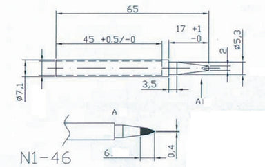 Hq Solder/Tip4 Vervangingstip Voor Solder20/30