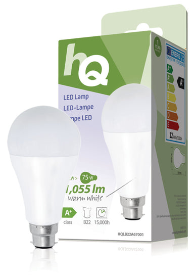Hq Lb22A67001 A67 B22 12W (75W) Led-Lamp