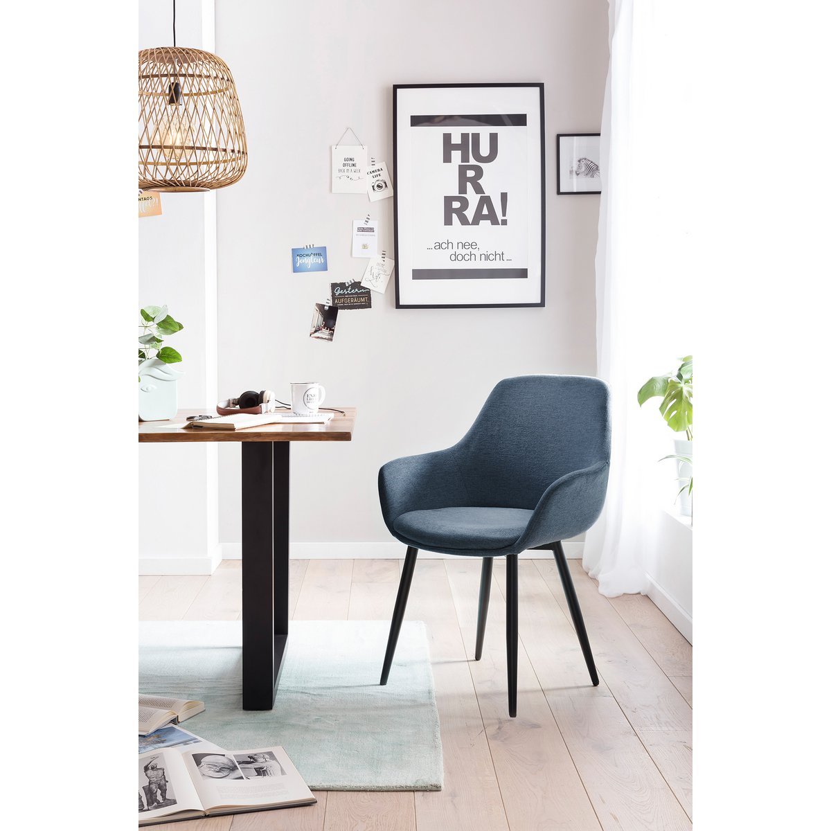 Set van 2 fauteuils donkerblauw