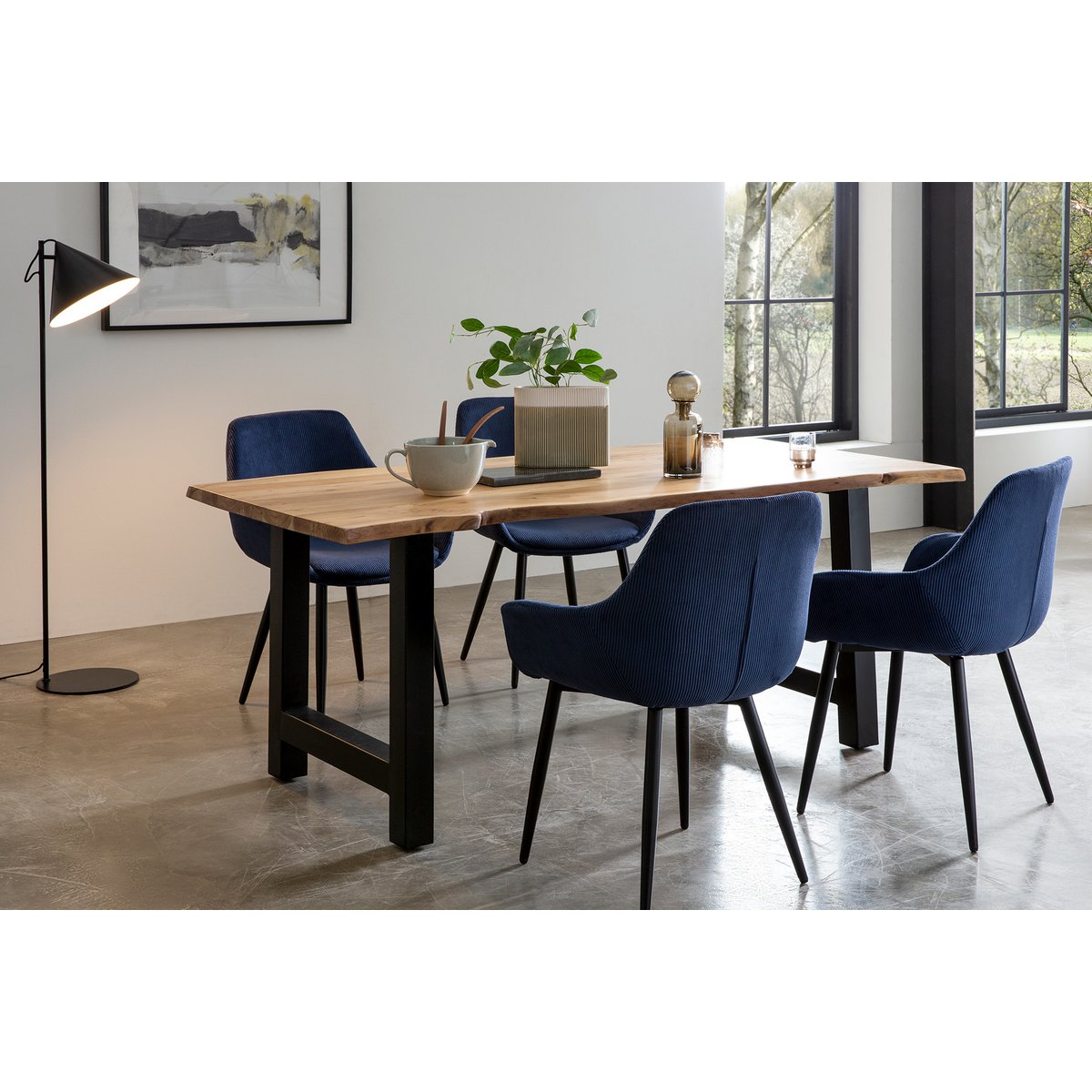 Eetgroep 5 stuks 160x85 cm