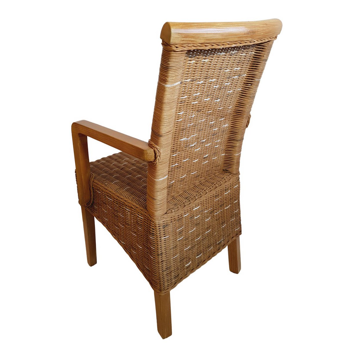 Eetkamerstoelen ingesteld met armleuningen 4 stukken rotan stoelen bruin Perth knabbelen fauteuils duurzaam