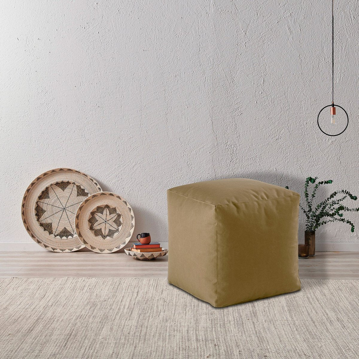 Zitkruk Outdoorf Seat Cubes 45x45x45cm voetenbankvloer Pillow Garden Terrace Bamba