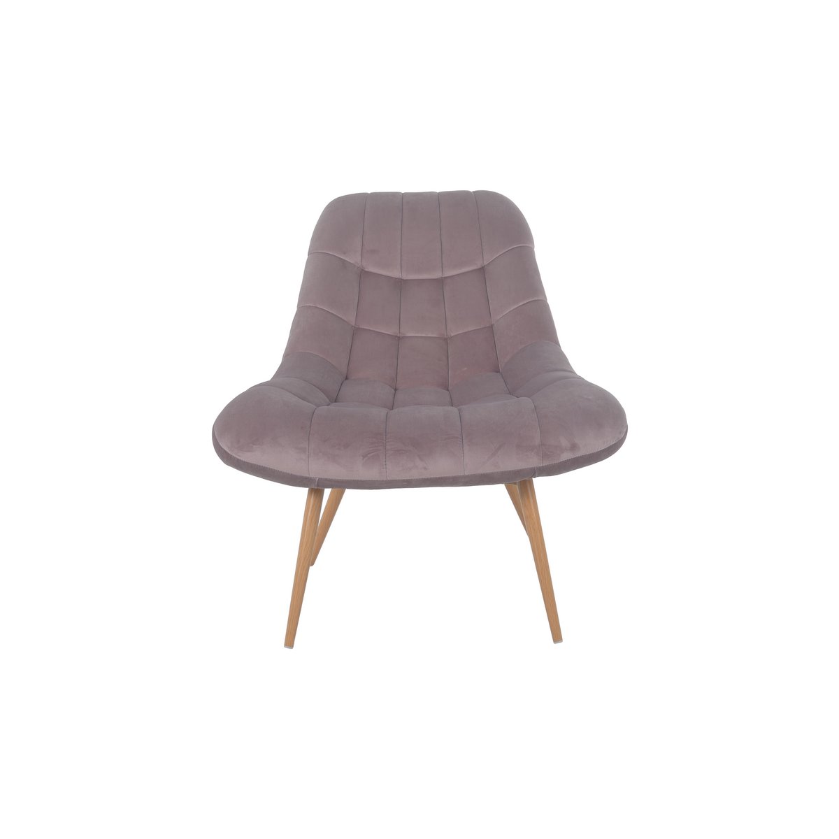 Fauteuil XXL fluweel roze metaal houtlook