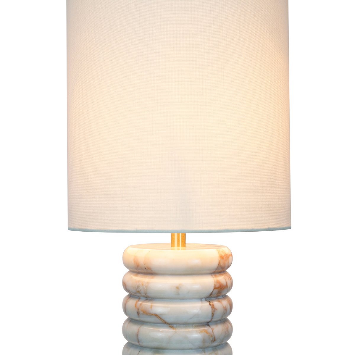 Tafellamp marmer/linnen beige