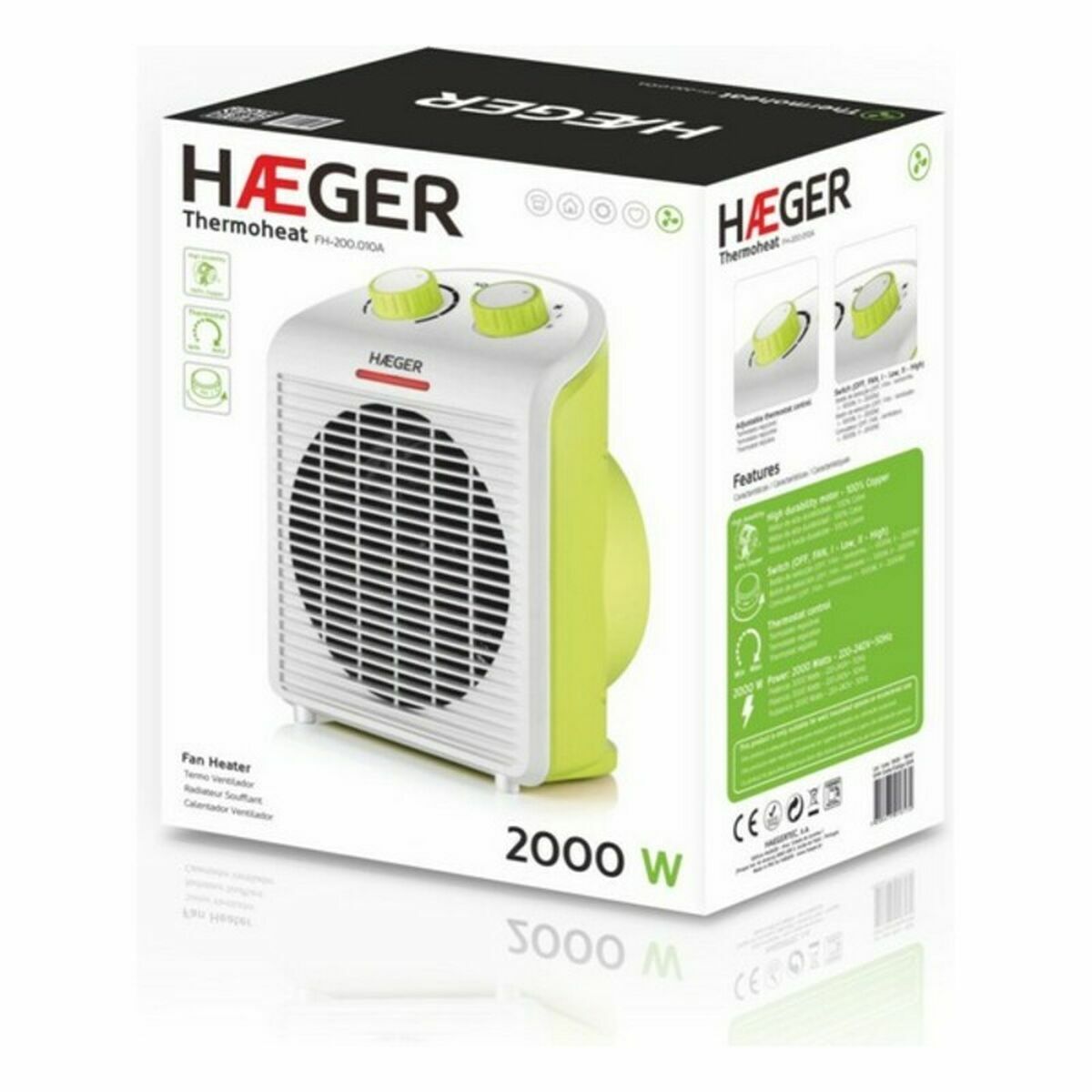 Verwarming Haeger FH-200.010A 2000 W Multicolour