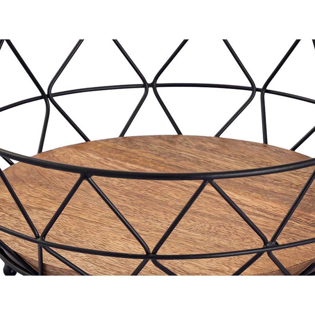Fruitmand 12 delig ø 28 cm H 10 cm metalen broodmand fruitschaal rond neo metaal zwart