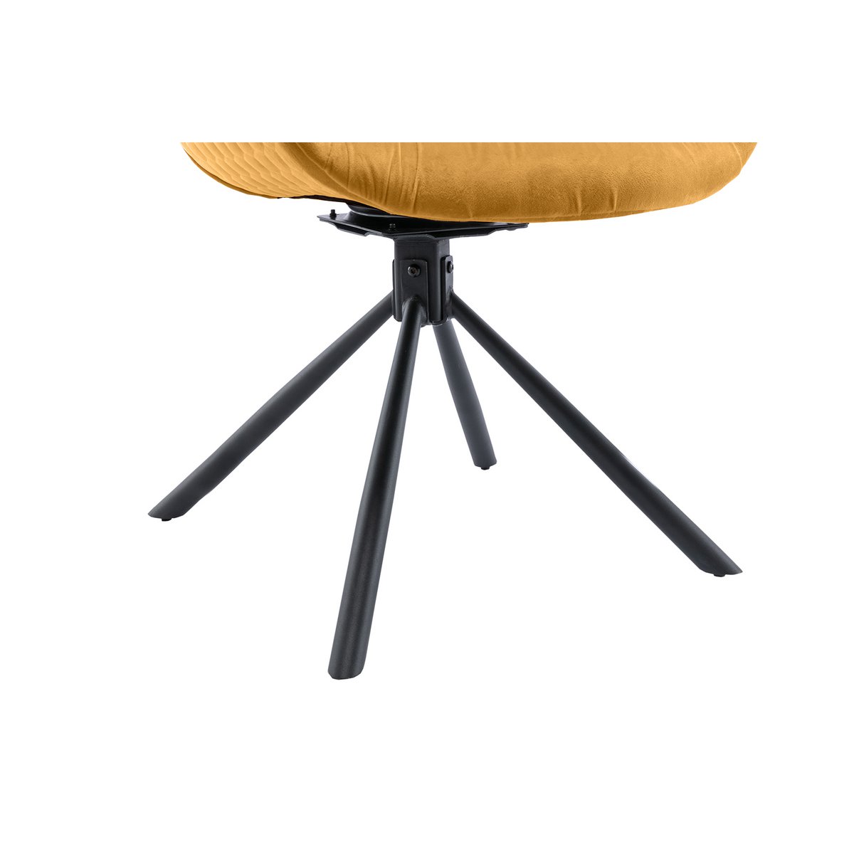 Fauteuil met honingraatstiksel in mosterdgeel fluweel