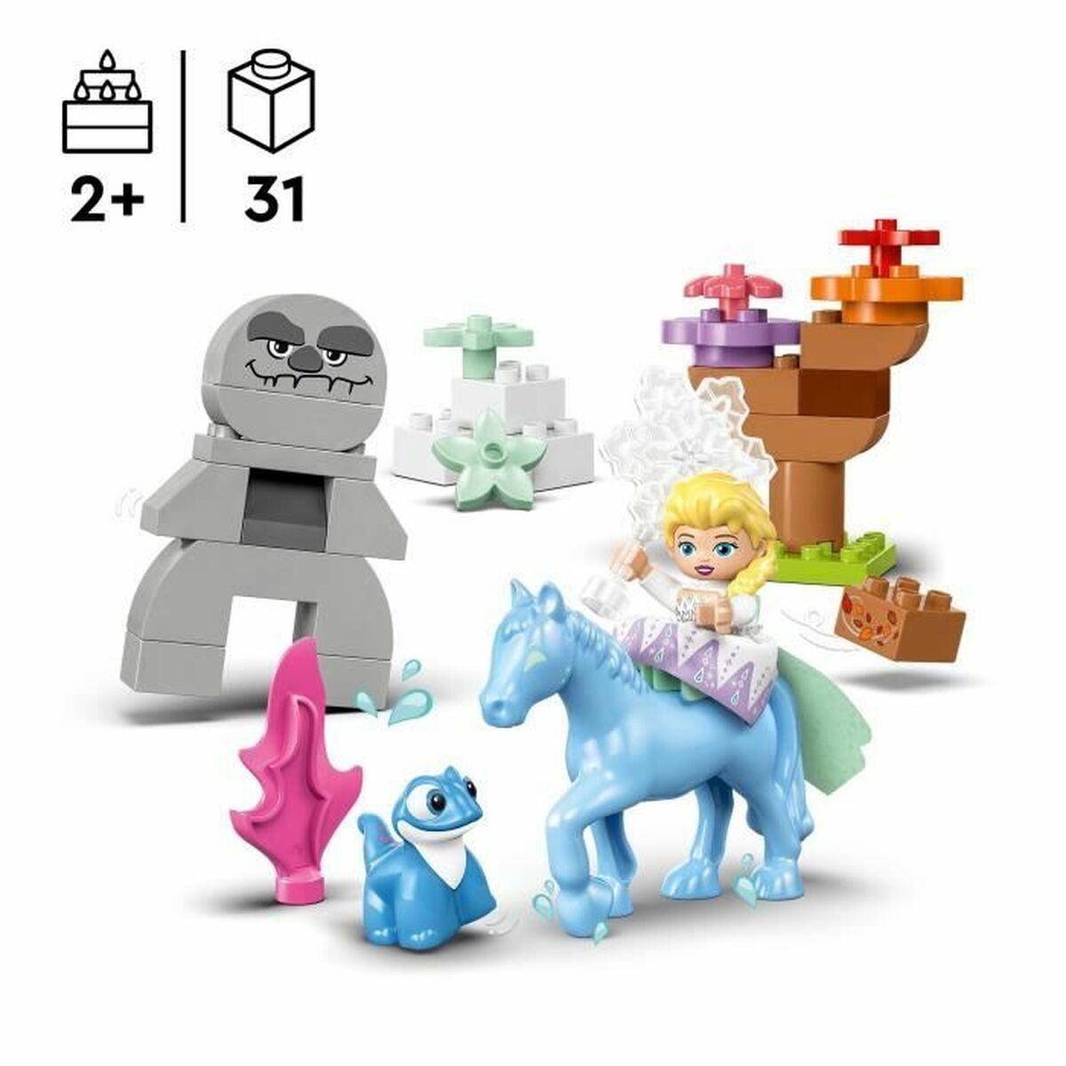 Bouwspel Lego DUPLO Disney 10418 Elsa and Bruni in the Enchanted Forest Multicolour