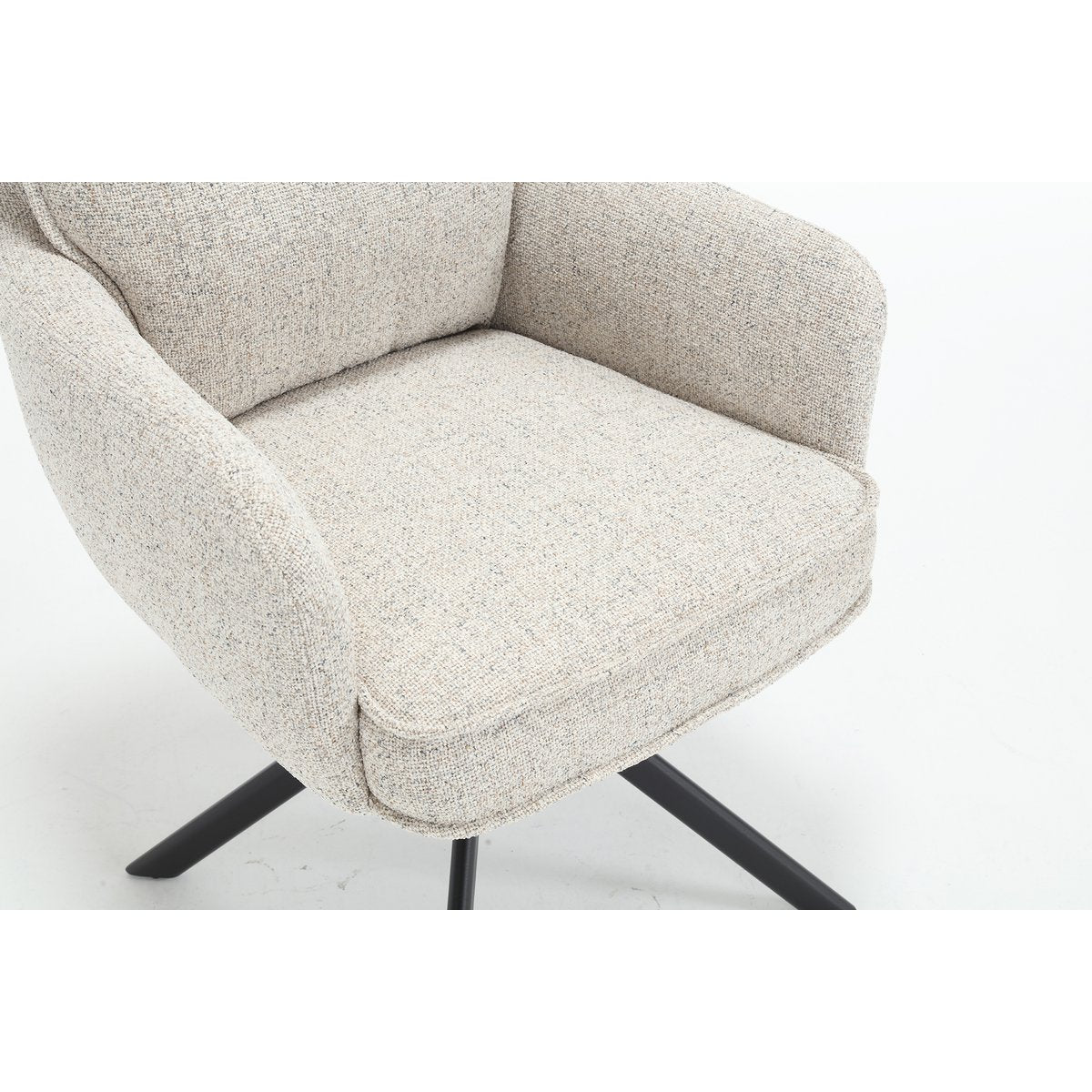 Fauteuil structuurstof beige