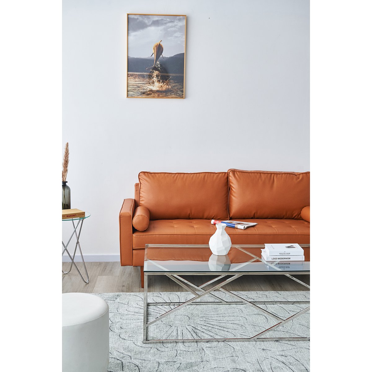 Salontafel zilver 120x60 cm