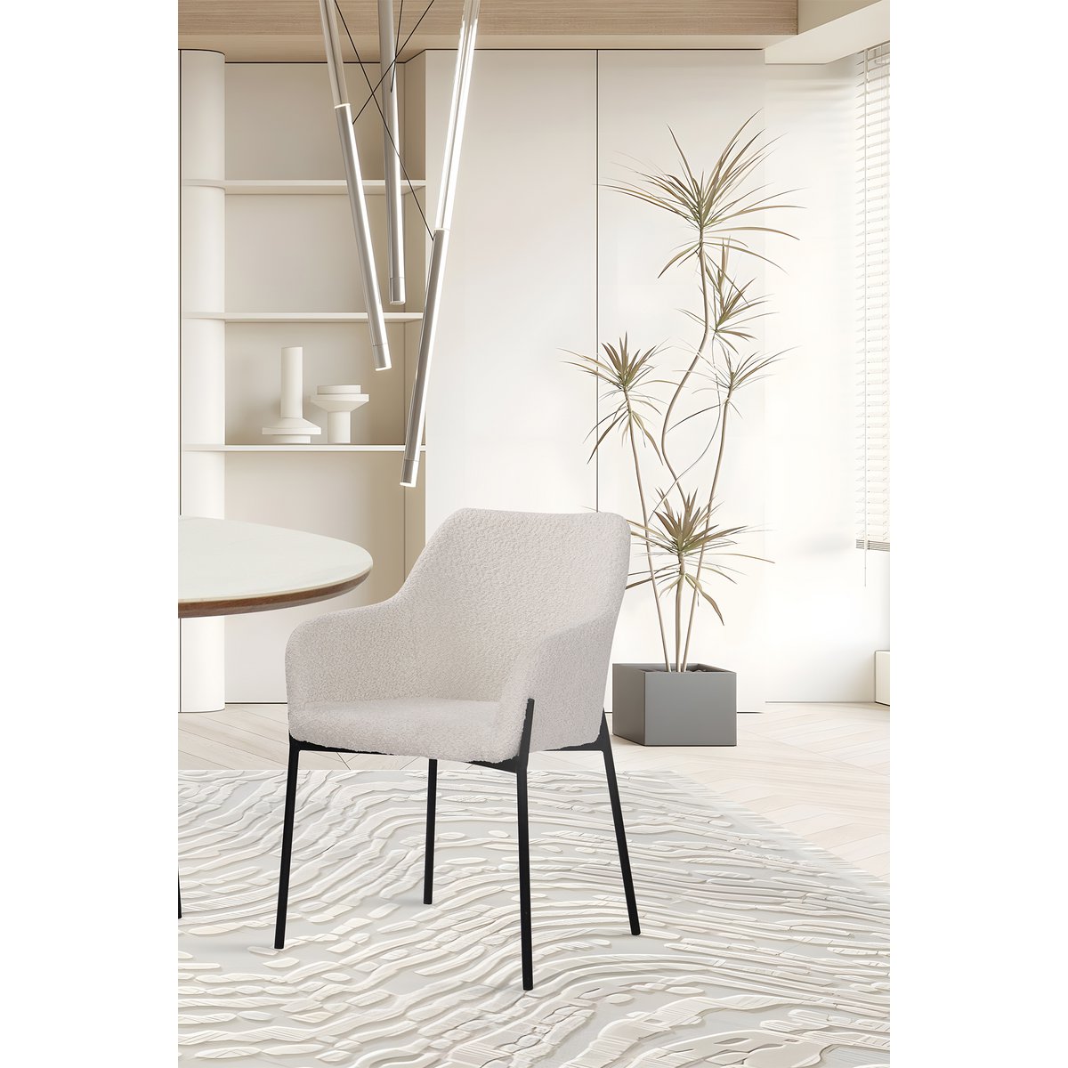 Set van 2 fauteuils met bouclé hoes