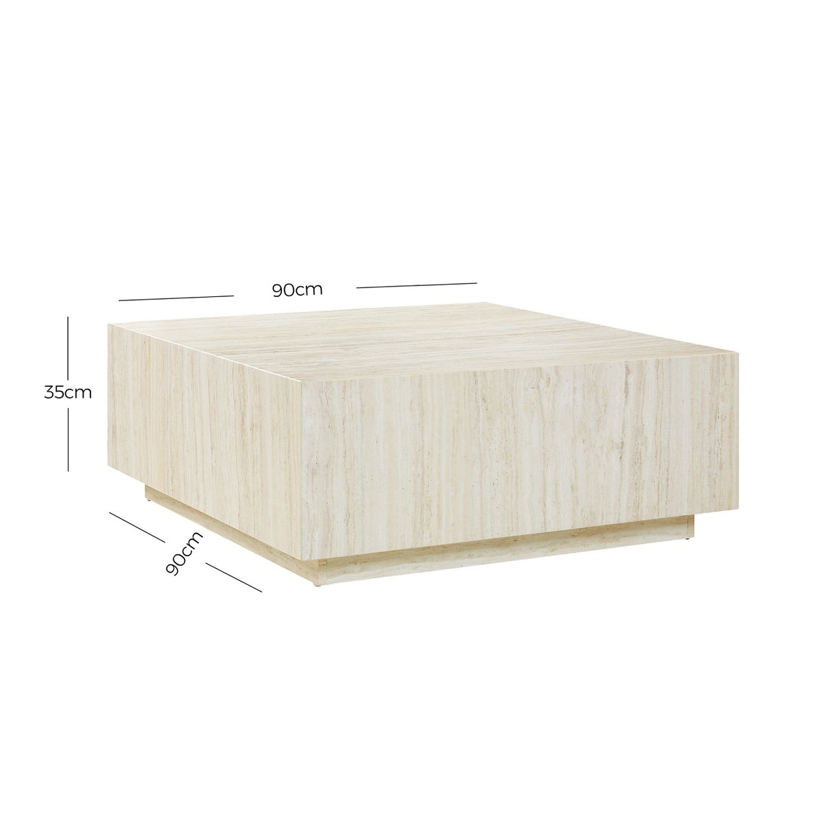 Couchtisch Travertin 90x90 cm