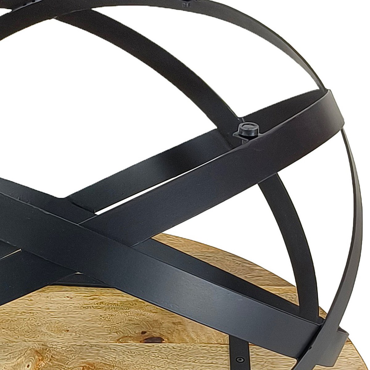 Bijzettafel salontafel rond woonkamer orbit metalen frame zwart