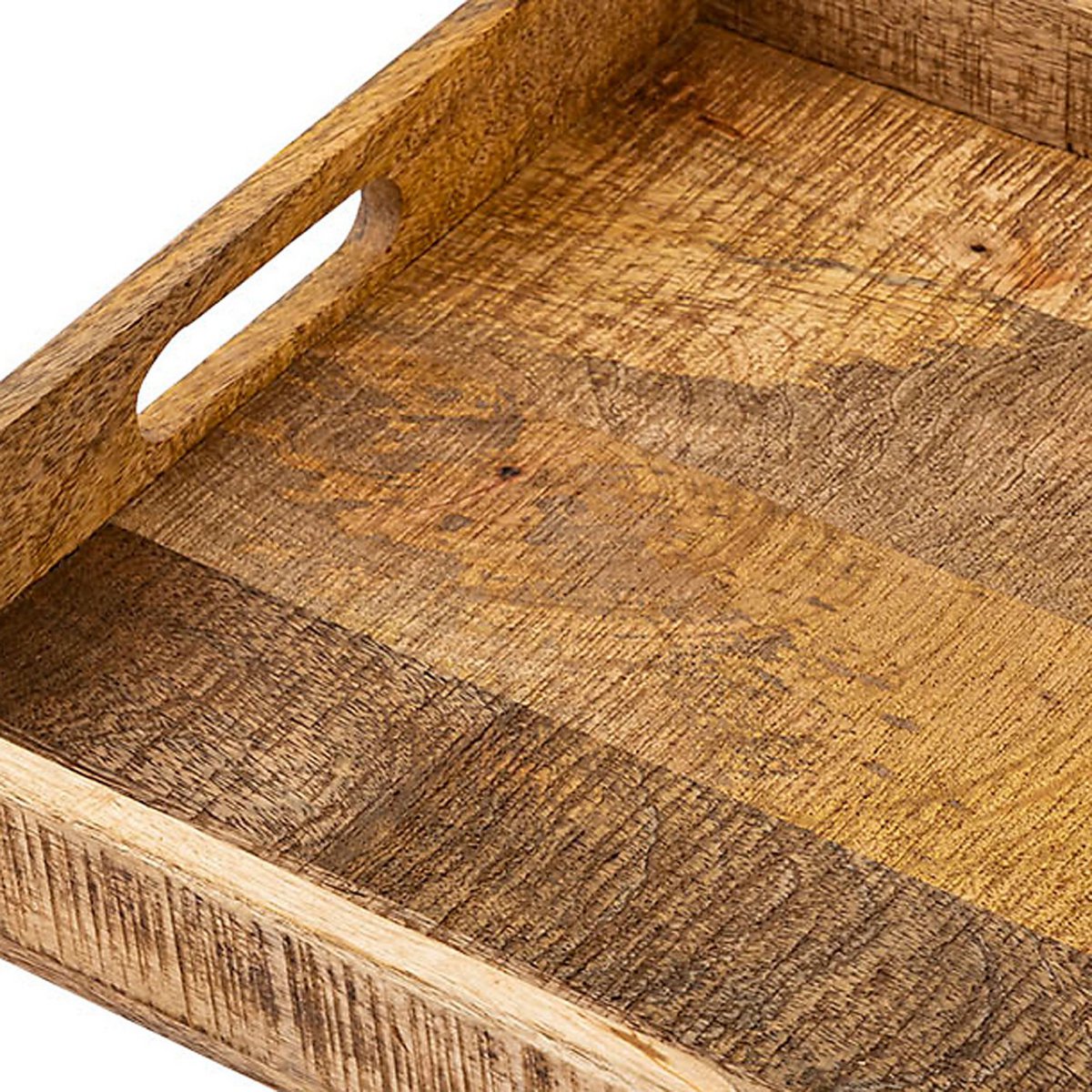 Serveer dienblad Woon Trade 40x40cm Trade Wood Serving Tray Decoration Tray Square gemaakt van mango