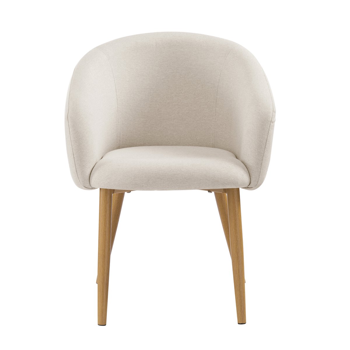 Fauteuilset van 2 structuurstof beige