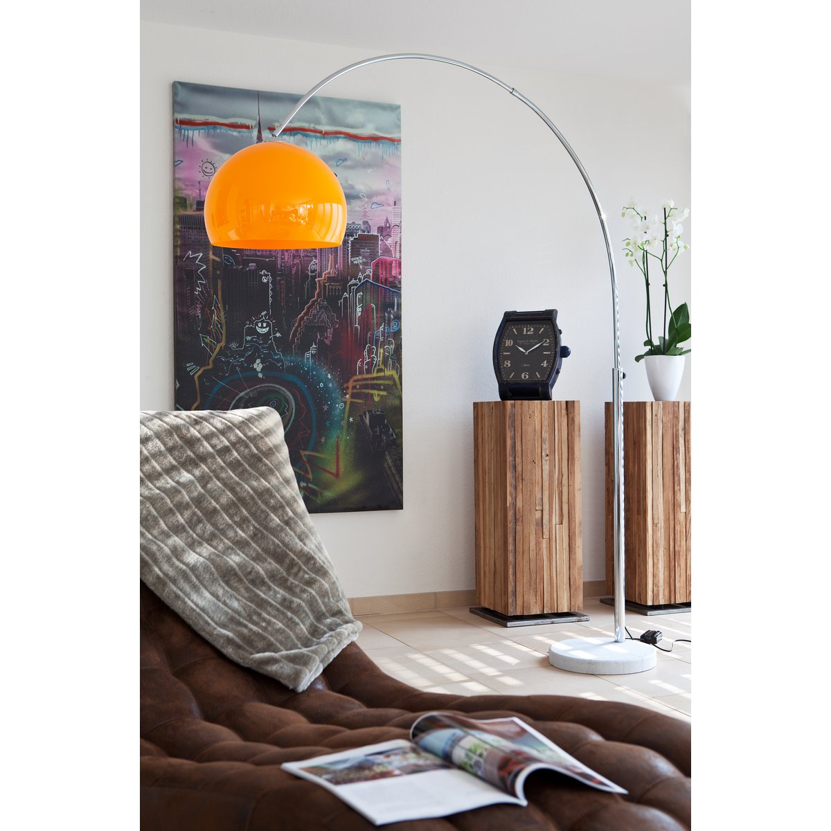 Booglamp 208 cm oranje