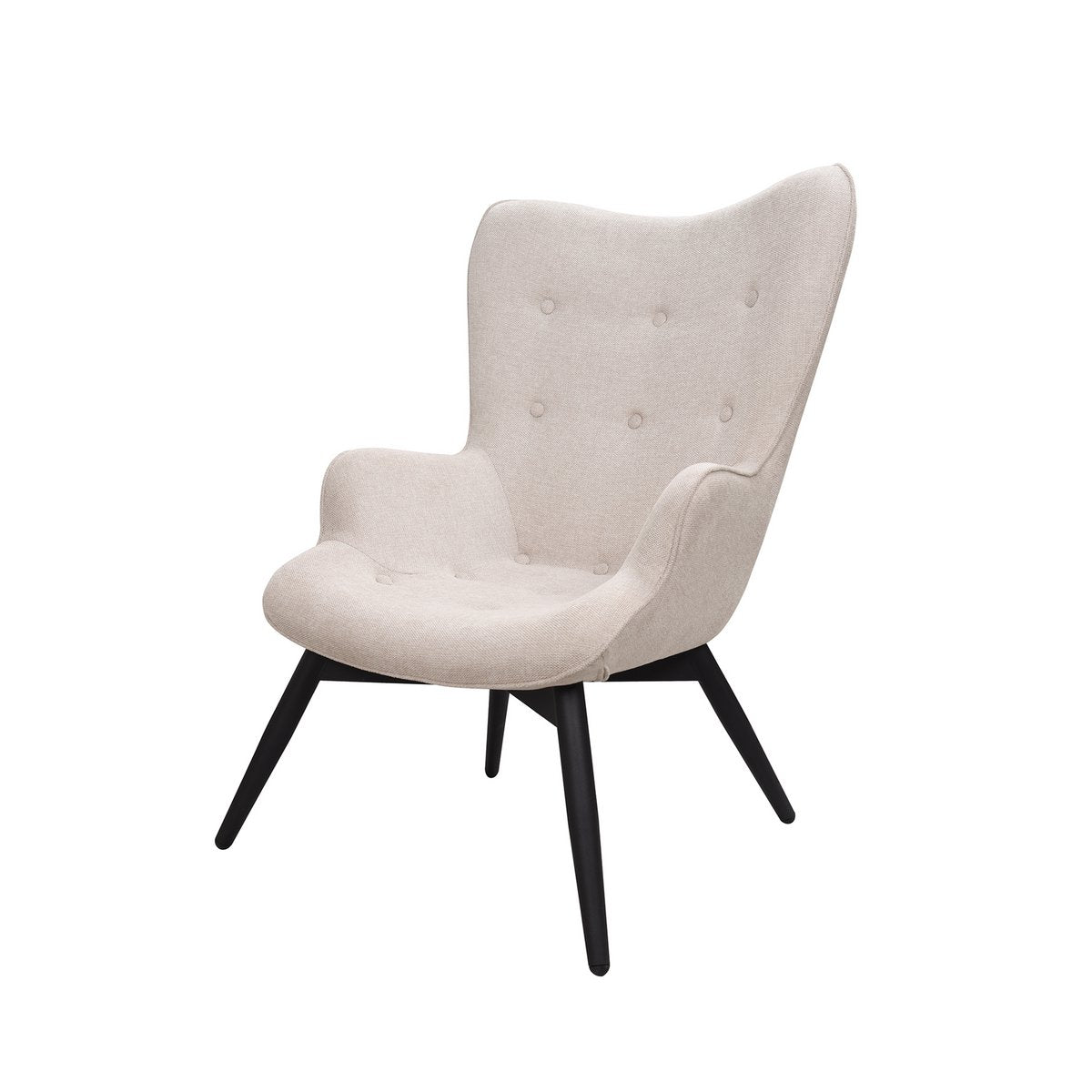 Fauteuil beige structuurstof